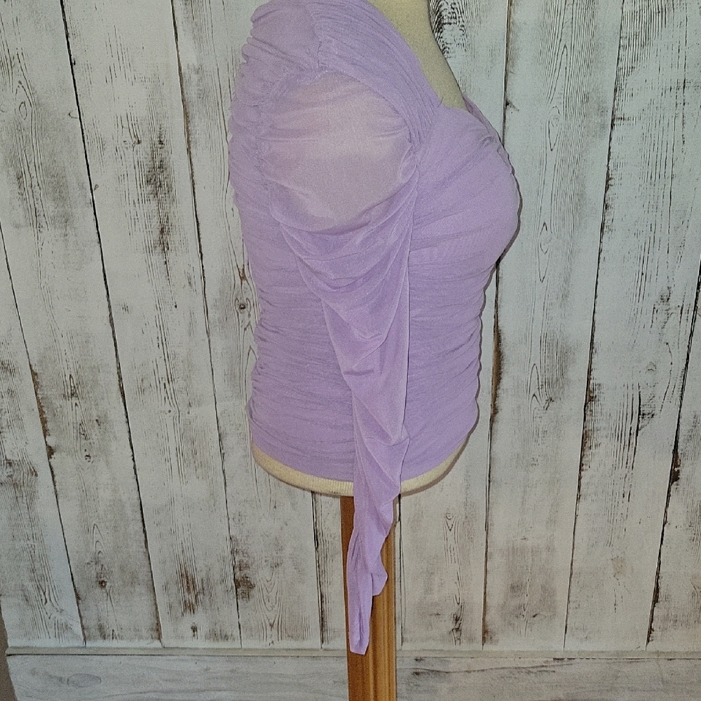 Entro Lilac Ruched Blouse - Picture 5 of 8